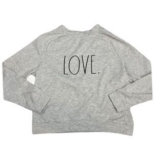 Rae Dunn LOVE Heather Gray Sweatshirt